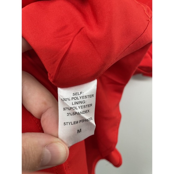 Vici Porticia Mini Dress Women's Medium Red V-Neck Draped Front Kimono Sleeve - Picture 11 of 12